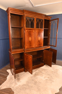 English Walnut Inlaid Cabinet - The Barn Antiques