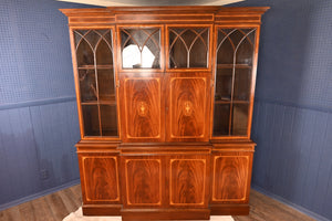 English Walnut Inlaid Cabinet - The Barn Antiques