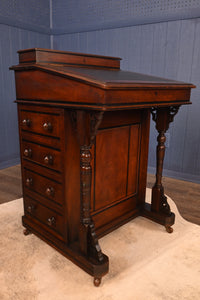 English Walnut Davenport Desk c.1900 - The Barn Antiques