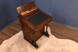 English Walnut Davenport Desk c.1900 - The Barn Antiques