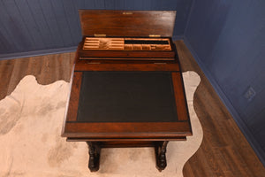 English Walnut Davenport Desk c.1900 - The Barn Antiques