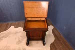 English Walnut Davenport Desk c.1900 - The Barn Antiques