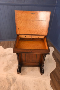 English Walnut Davenport Desk c.1900 - The Barn Antiques