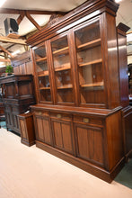 Load image into Gallery viewer, English Mahogany Bookcase over Cupboard c.1900 - The Barn Antiques