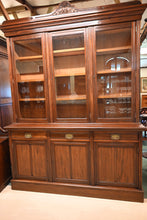 Load image into Gallery viewer, English Mahogany Bookcase over Cupboard c.1900 - The Barn Antiques