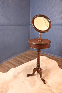 English Mahogany Grooming Mirror Valet c.1890 - The Barn Antiques