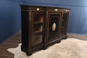 Ebonized French Breakfront Cabinet c.1850 - The Barn Antiques