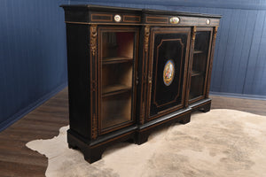 Ebonized French Breakfront Cabinet c.1850 - The Barn Antiques