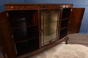 English Mahogany Display Cabinet c.1900 - The Barn Antiques