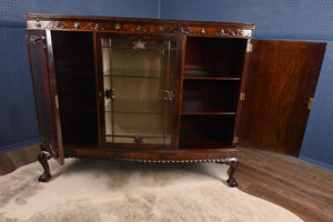 English Mahogany Display Cabinet c.1900 - The Barn Antiques