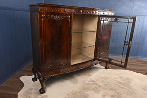 English Mahogany Display Cabinet c.1900 - The Barn Antiques