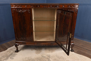 English Mahogany Display Cabinet c.1900 - The Barn Antiques