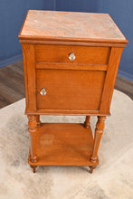 Load image into Gallery viewer, French Oak Marble Top Chevet c.1890 - The Barn Antiques