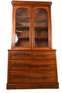 English Walnut Bookcase c.1900