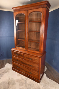 English Walnut Bookcase c.1900