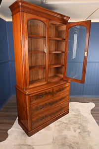 English Walnut Bookcase c.1900