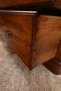 English Walnut Bookcase c.1900