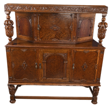 Load image into Gallery viewer, English Oak Court Cupboard c.1900