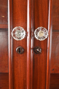 English Mahogany Bookcase over Cupboard c.1900