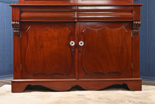 Load image into Gallery viewer, English Mahogany Bookcase over Cupboard c.1900