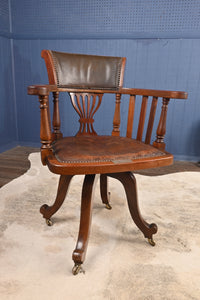 English Mahogany Chair with Sterling Silver Dedication Plaque