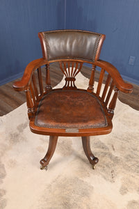 English Mahogany Chair with Sterling Silver Dedication Plaque
