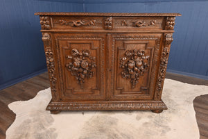 French Carved Oak Cabinet c.1870