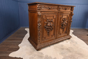 French Carved Oak Cabinet c.1870