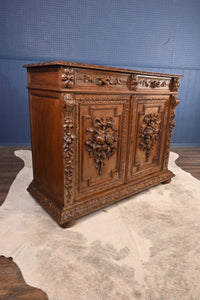 French Carved Oak Cabinet c.1870