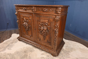 French Carved Oak Cabinet c.1870