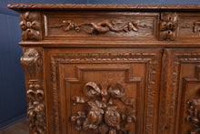 Load image into Gallery viewer, French Carved Oak Cabinet c.1870