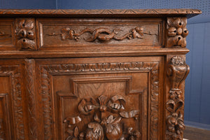 French Carved Oak Cabinet c.1870