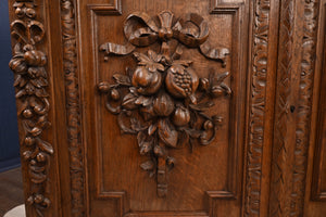 French Carved Oak Cabinet c.1870