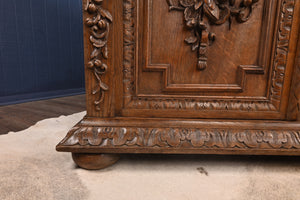 French Carved Oak Cabinet c.1870