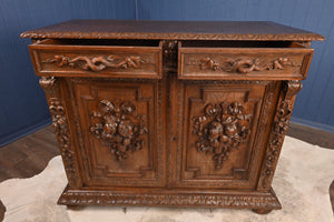 French Carved Oak Cabinet c.1870