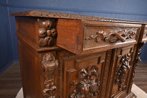 French Carved Oak Cabinet c.1870