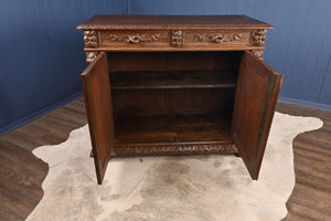 French Carved Oak Cabinet c.1870