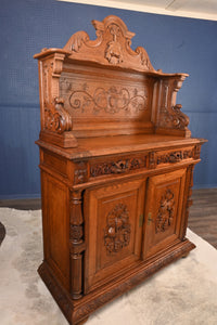 French Carved Oak Server c.1880