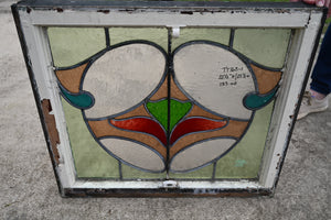 Antique English Stained Glass in Original Frame