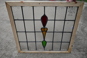 Antique English Stained Glass in Shipping Frame