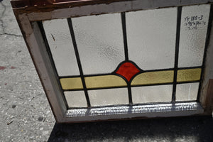 Antique English Stained Glass in Original Frame