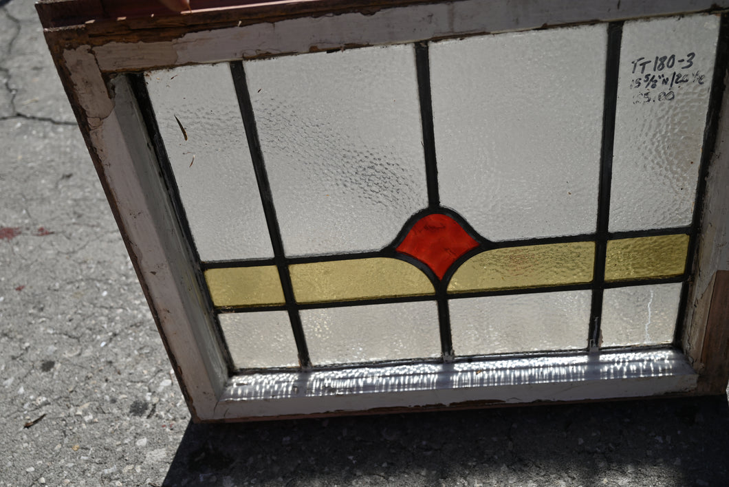 Antique English Stained Glass in Original Frame