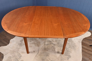 Solid Scandinavian Teak Table and Chairs circa 1950