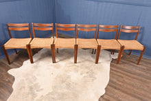 Load image into Gallery viewer, Set of Six Mogens Kold Papercord Chairs designed by Arne Hovmand Olsen