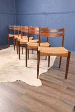 Load image into Gallery viewer, Set of Six Mogens Kold Papercord Chairs designed by Arne Hovmand Olsen