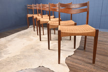 Load image into Gallery viewer, Set of Six Mogens Kold Papercord Chairs designed by Arne Hovmand Olsen