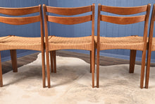 Load image into Gallery viewer, Set of Six Mogens Kold Papercord Chairs designed by Arne Hovmand Olsen