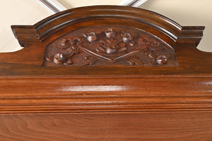 English Walnut Bookcase over Cupboard c.1900