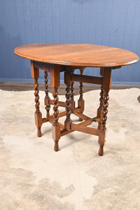 English Oak Barley Twist Occasional Table c.1920