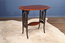 Load image into Gallery viewer, English Inlaid Mahogany Lyre Based Occasional Table c.1900